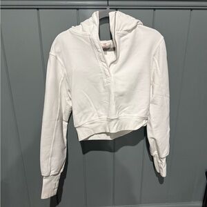 FP Movement by Free People White Cropped Hoodie